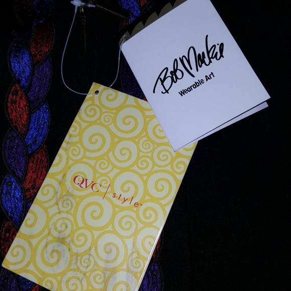 Bob Mackie Wearable Art Black Jacket/Shirt Sz XL - Picture 6 of 8